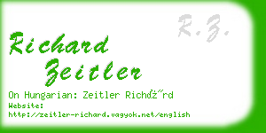 richard zeitler business card